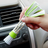 Double Head With Rag Blinds Cleaning Brush Household Dusting Brush Dashboard Keyboard Brush