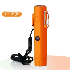 Outdoor Travel Compass Rechargeable Lighter Tube Waterproof Lighter Usb Pulse Lighter